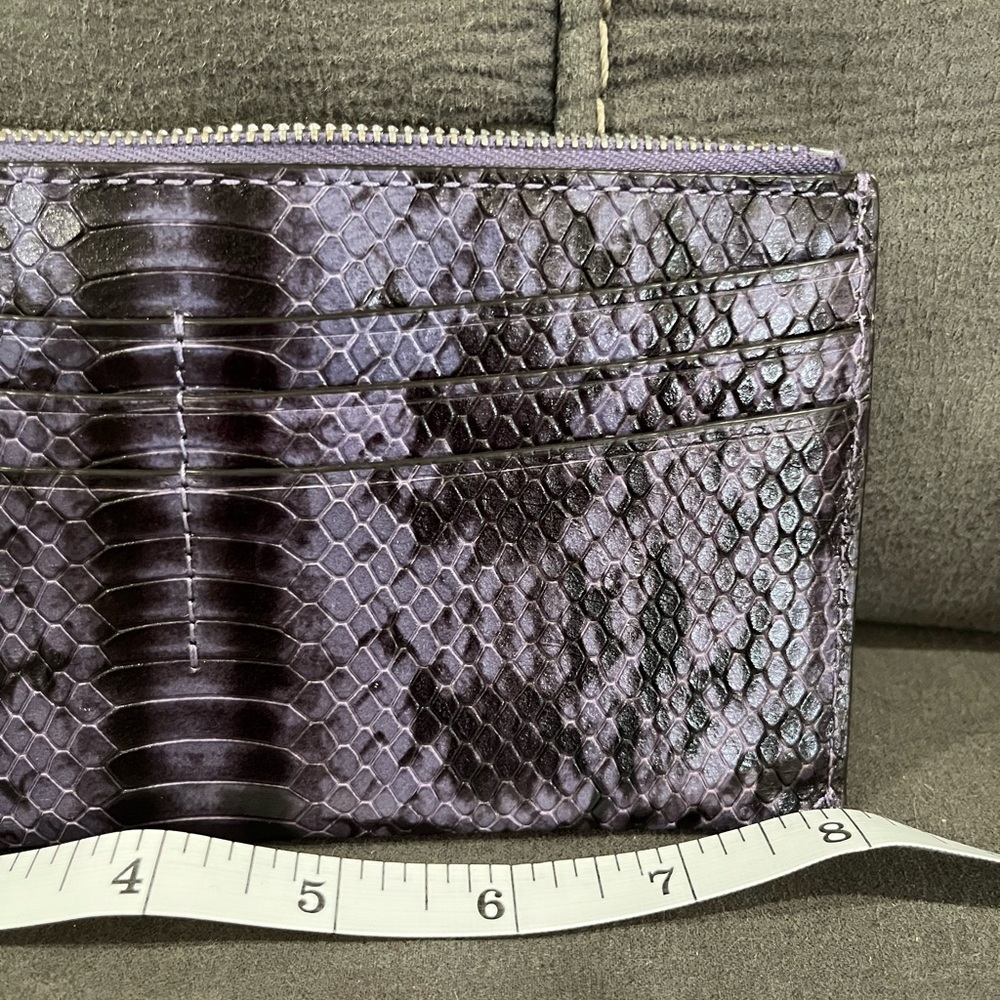 Michael Kors Violet Snakeskin Slim Wallet - Picture 7 of 7